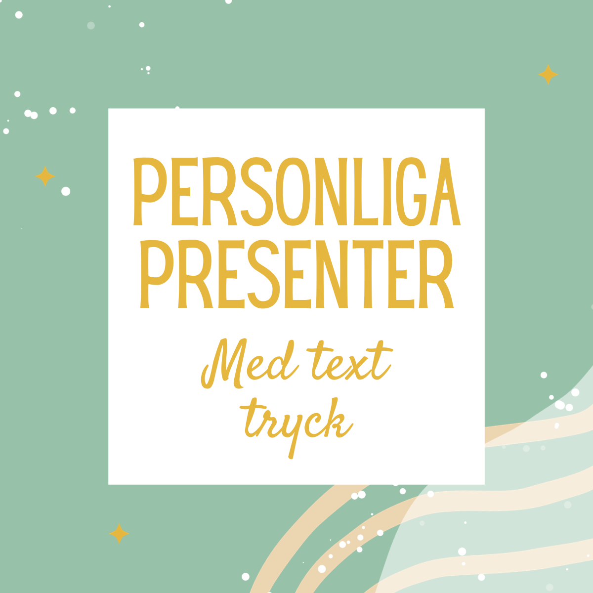 Personliga Presenter med text tryck