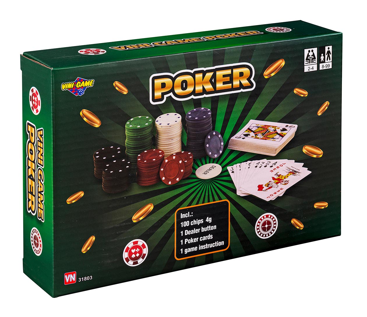 Vini Poker Chips + Kort Set