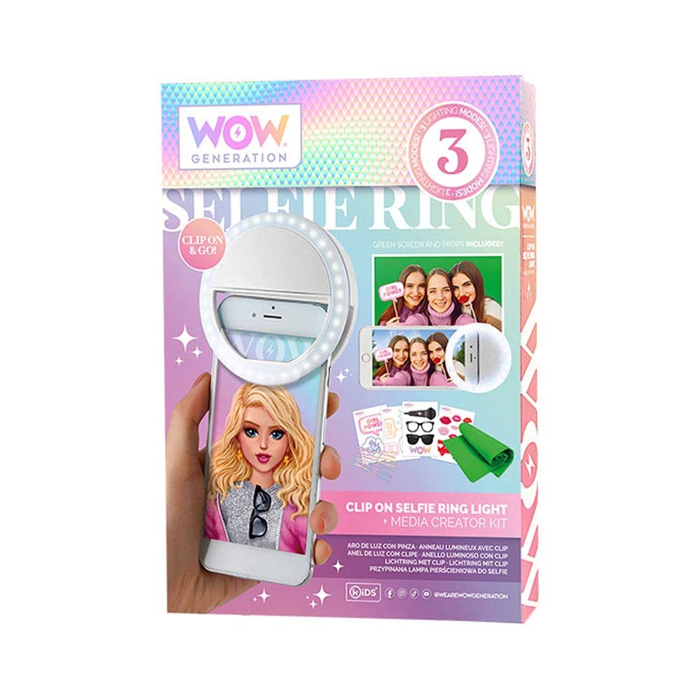 WOW® Generation, Clip on Selfie Ring Light w/acces