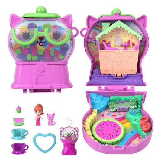 Polly Pocket Core Compact Watermelon Gumball Kitty