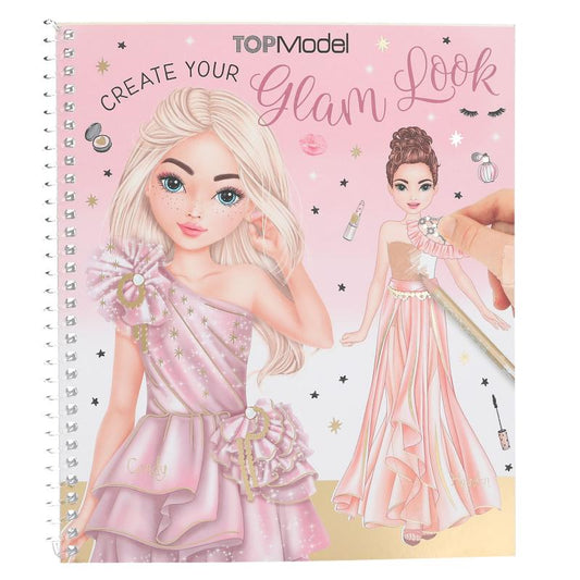 TOPModel Dress Me Up Stickers & Målarbok Glam Look