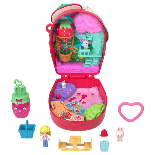 Polly Pocket Core Compact Strawberry Bunny Basket