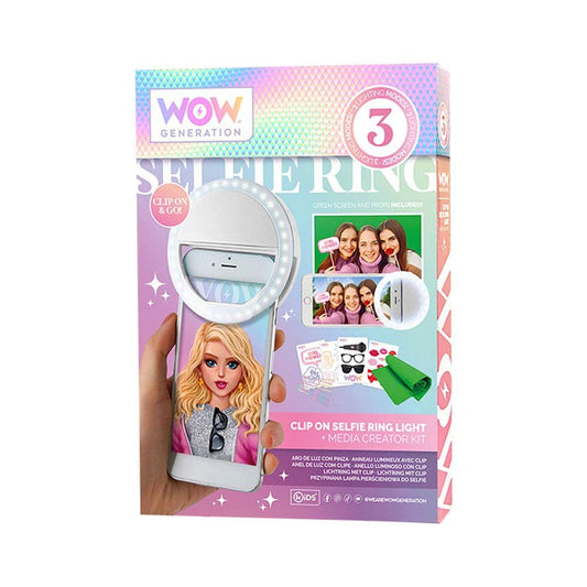 WOW® Generation, Clip on Selfie Ring Light w/acces