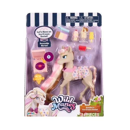 Jakks Wild Manes Poseable Horse w/ Accessories -Asst