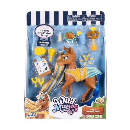 Jakks Wild Manes Poseable Horse w/ Accessories -Asst