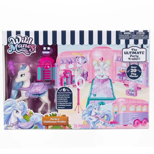 Jakks Wild Manes Playset Perlas Clubhouse Trailer