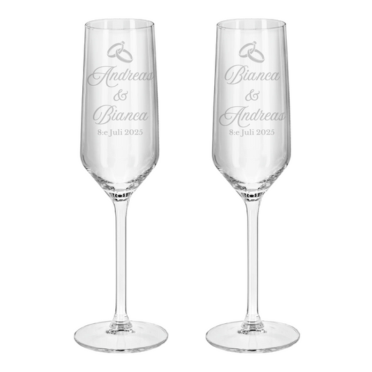 Graverade Bröllopsglas