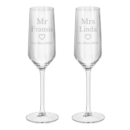 Graverade Bröllopsglas