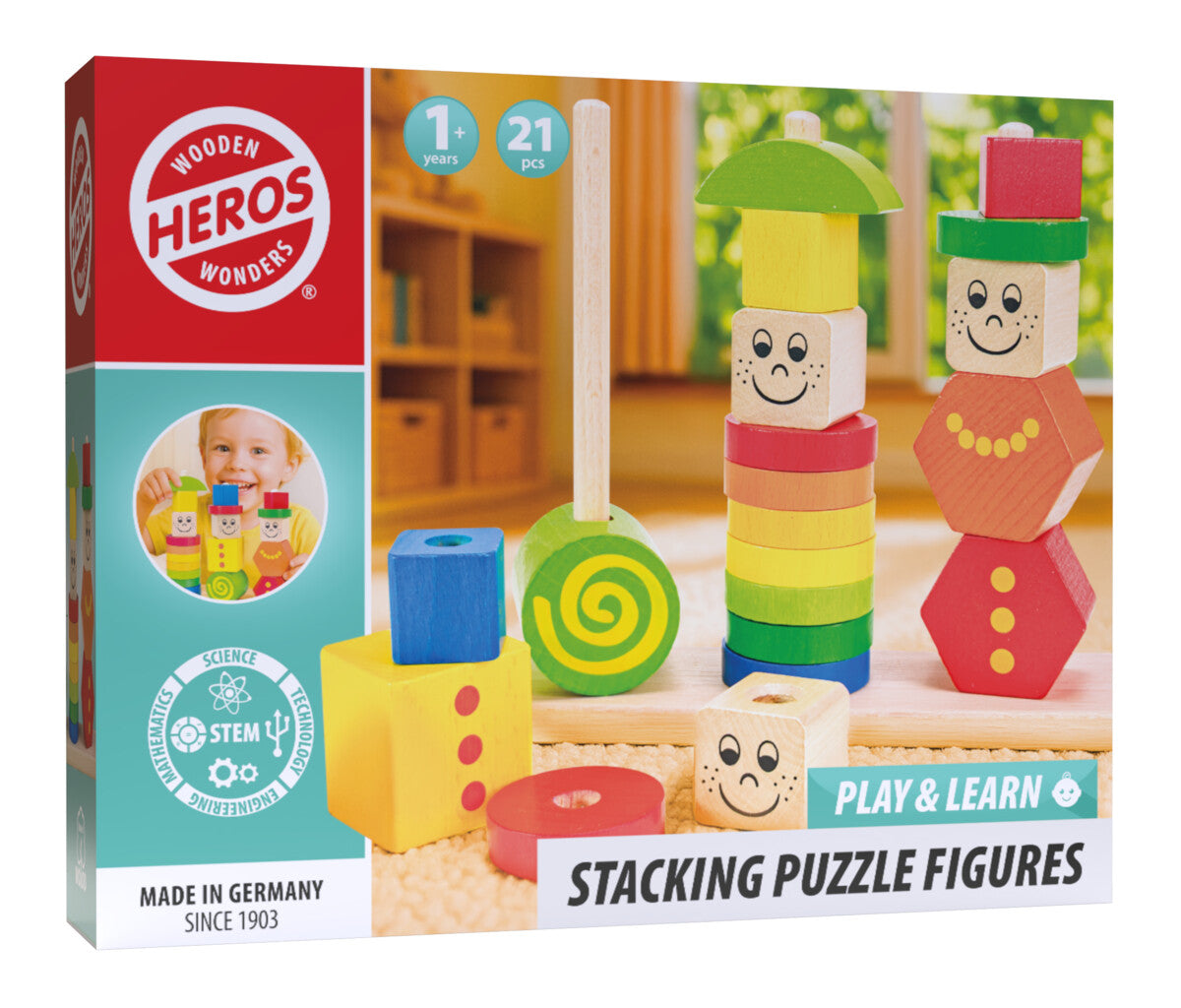 Heros Play and Learn Stacking Puzzle Figures