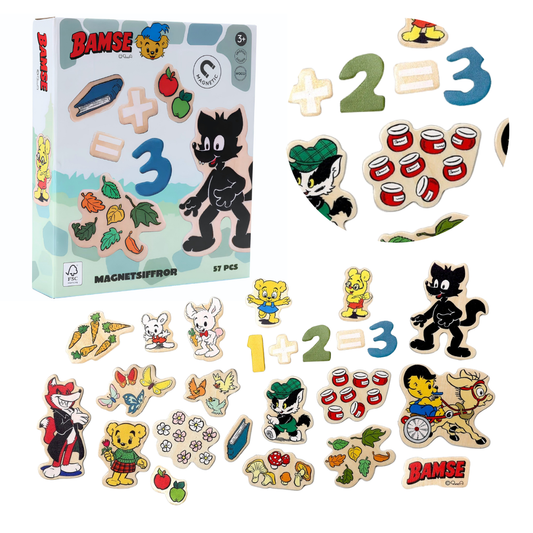 Bamse Magnetsiffror + Figur