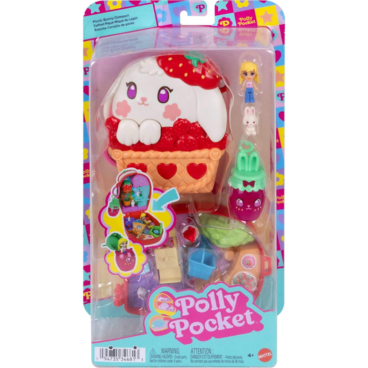 Polly Pocket Core Compact Strawberry Bunny Basket