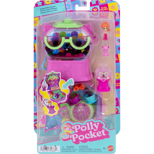 Polly Pocket Core Compact Watermelon Gumball Kitty