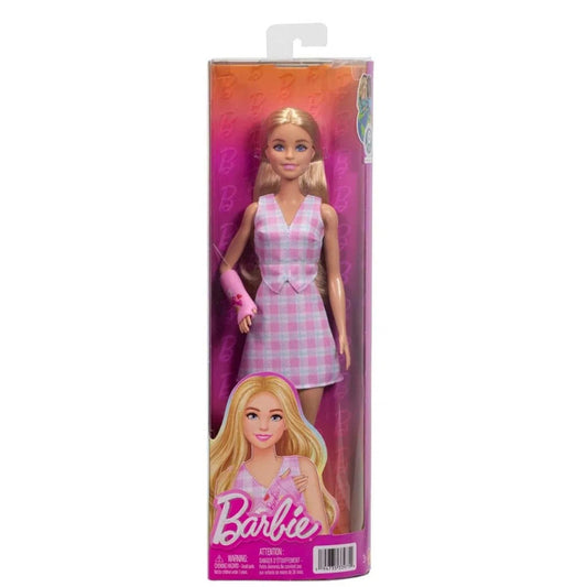 Barbie Fashionista Doll Pink Plaid Blonde w Cast