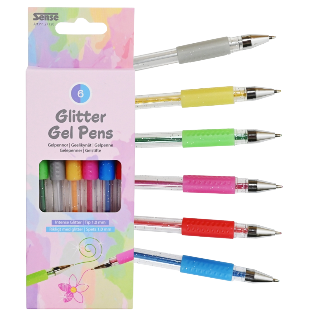 Glitter Gelpennor 6-P