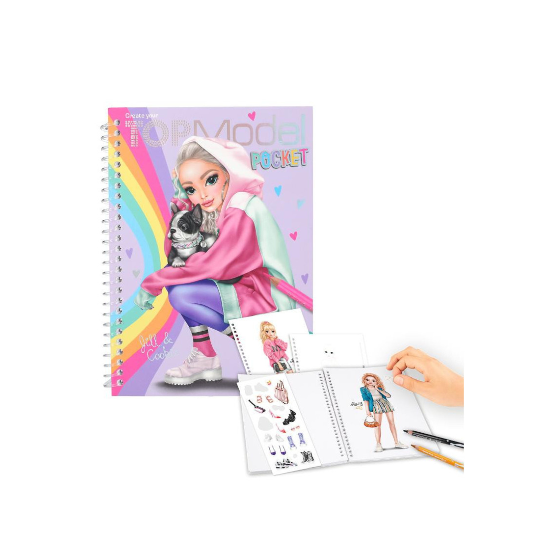 TOPModel Fickmålarbok Jill & Cookie