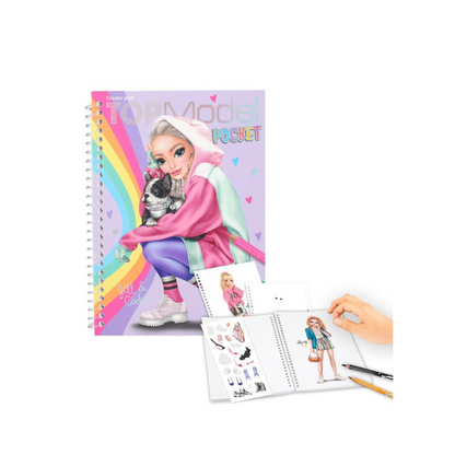 TOPModel Fickmålarbok Jill & Cookie