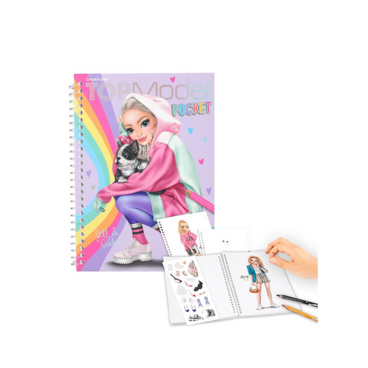 TOPModel Fickmålarbok Jill & Cookie